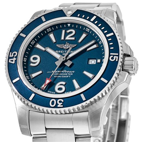 breitling superocean automatic 44 blue|breitling superocean chronometre automatic.